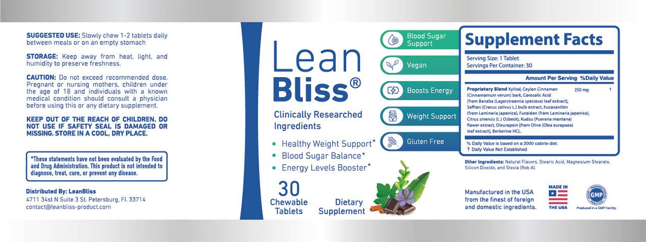 LeanBliss Supplement Facts